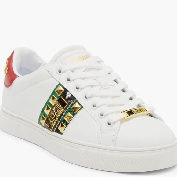 Roberto Cavalli Shoes - Roberto Cavalli Snake Embossed Pyramid Stud
Tennis Shoe size 38 Brand New